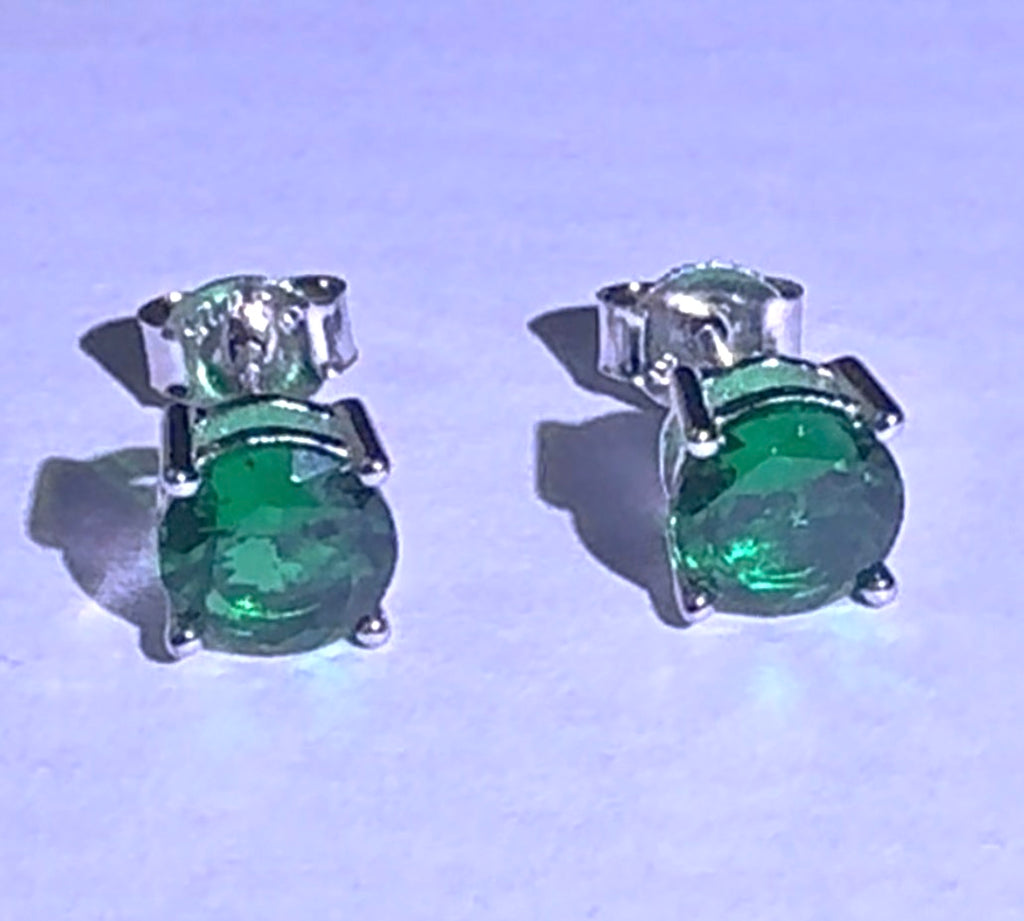 Green Nano Emeralds Earrings