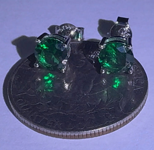 Green Nano Emeralds Earrings